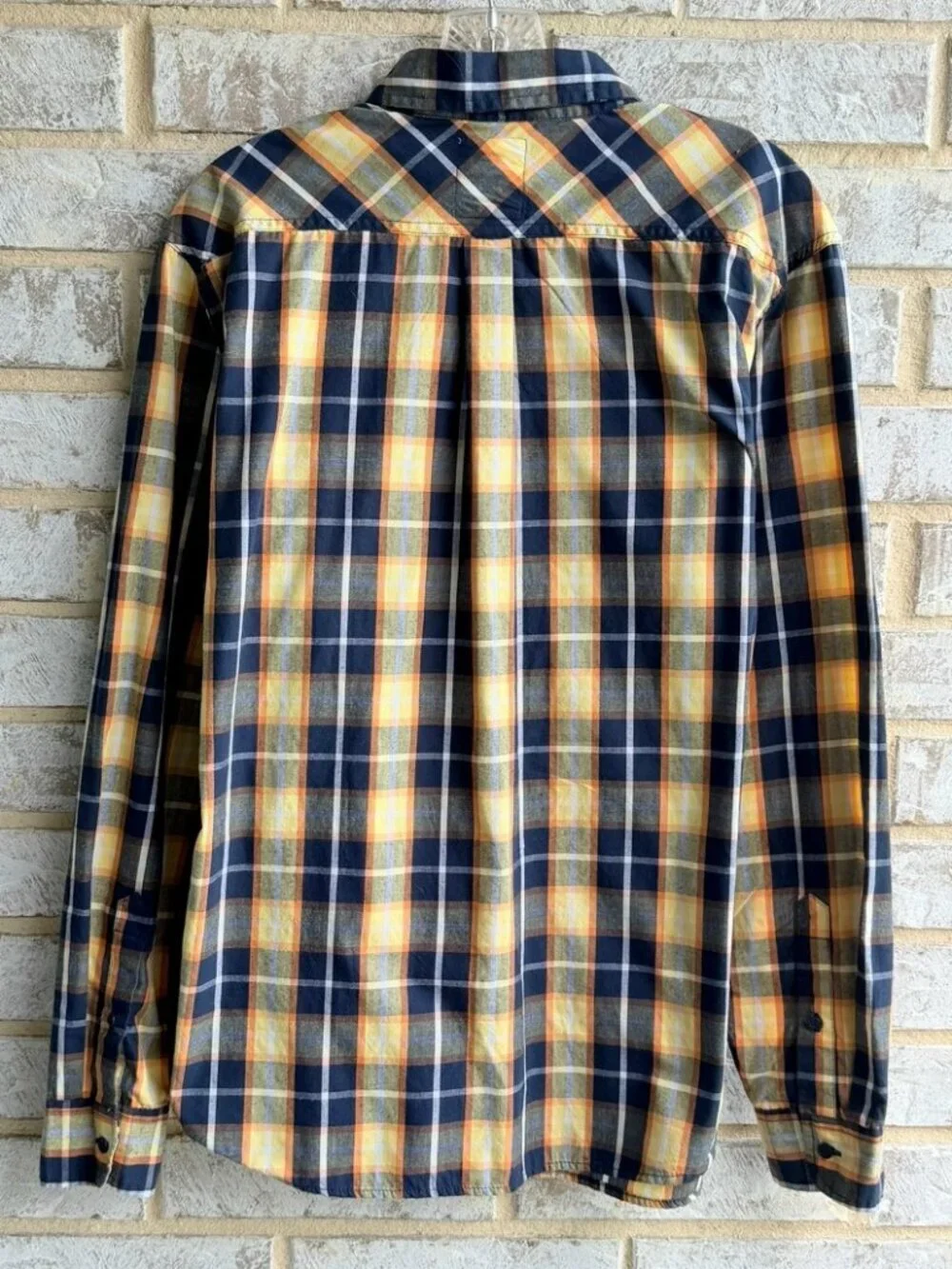 Levi's Long Sleeve Button Up Collared Multicolor Plaid Shirt Men's Size M
